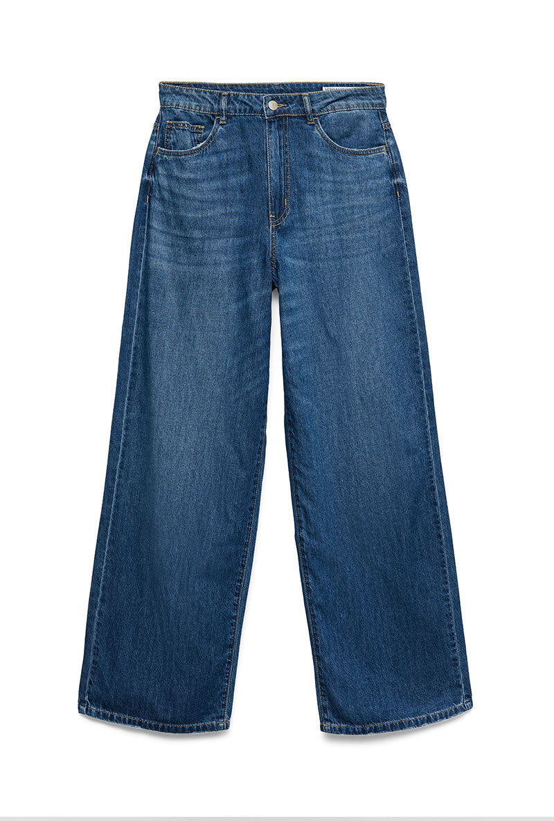 Front image of Rae hw wide jeans in denim, by brand Vero moda