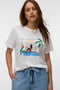 Front image of a model wearing Salli mette ss t in mul2, by brand Vero moda