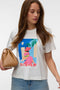 Front image of a model wearing Salli mette ss t in mul3, by brand Vero moda