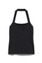 Front image of the Valerie halterneck top in black, by brand Vero moda