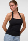 Image of VALERIE HALTERNECK TOP in black, by brand VERO MODA