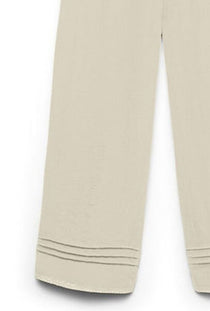 Detail image of the Alise mw ankle pant in beige, by brand Vero moda
