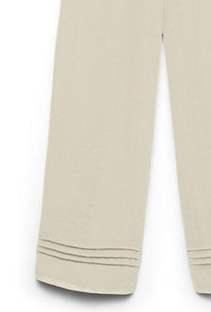 Detail image of the Alise mw ankle pant in beige, by brand Vero moda