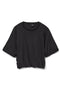 Front image of Aya penny ss cropped top in black, by brand Vero moda
