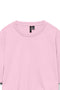 Detail image of the Aya penny ss cropped top in pink, by brand Vero moda
