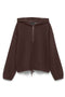 Front image of Bellis ls hoodie in chocolate, by brand Vero moda