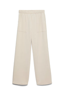 Front image of the Bellis mw straight pants in stone, by brand Vero moda
