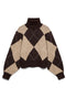 Front image of the Darla ls rollneck pullover in chocolate, by brand Vero moda