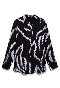 Front image of the Joss maya ls shirt in black, by brand Vero moda