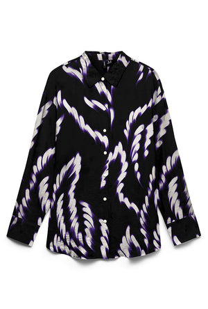 Front image of the Joss maya ls shirt in black, by brand Vero moda