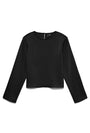 Image of MIRO LS ONECK SHORT TOP in black, by brand VERO MODA