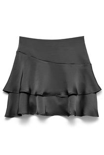 Front image of the Miro mw short detail skirt in black, by brand Vero moda