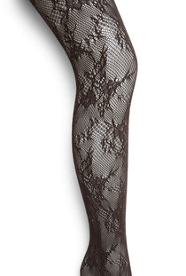Front image of the Monroe lace tights in black, by brand Vero moda