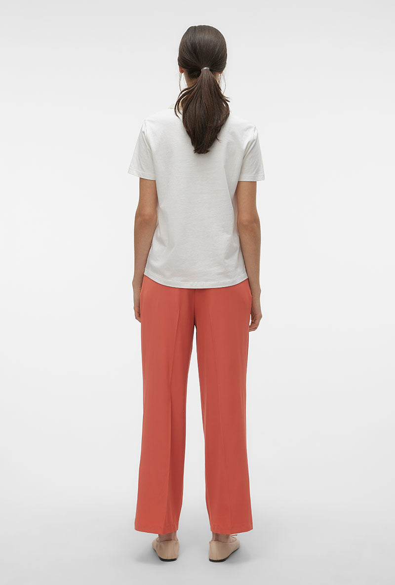 Back image of a model wearing Philipa francis ss top in off white, by brand Vero moda