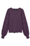 Front image of Puff ls oneck pullover in purple, by brand Vero moda