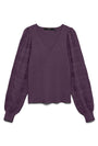 Image of PUFF LS ONECK PULLOVER in purple, by brand VERO MODA