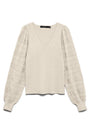 Image of PUFF LS ONECK PULLOVER in off white, by brand VERO MODA