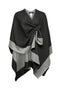 Front image of Sika poncho in black, by brand Vero moda