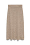 Front image of Teak ankle skirt in brown, by brand Vero moda