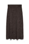 Front image of Teak ankle skirt in chocolate, by brand Vero moda