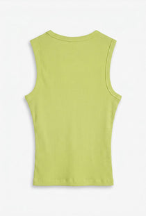 Back image of the Tilly sl top in green, by brand Vero moda