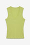 Front image of Tilly sl top in green, by brand Vero moda
