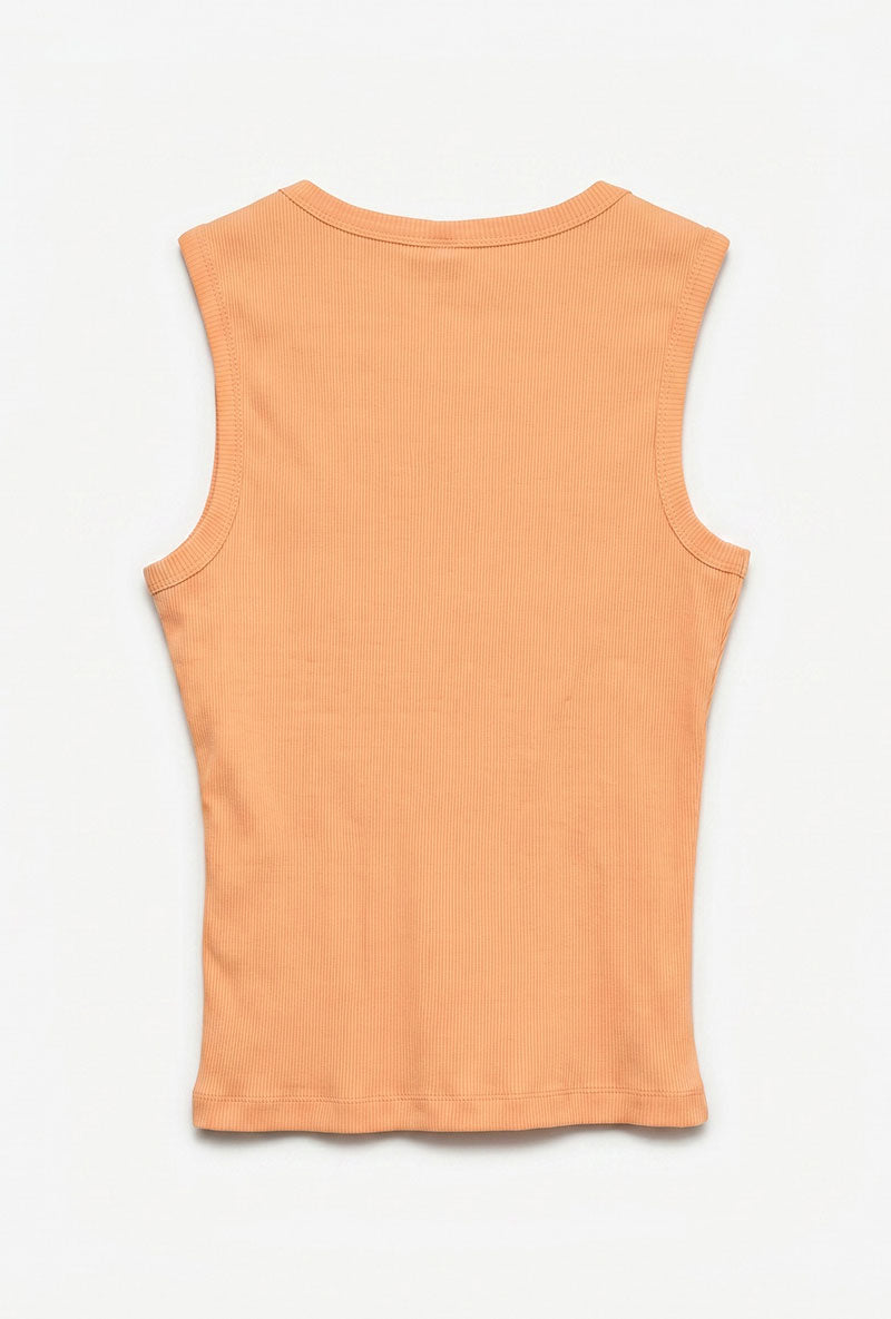 Back image of Tilly sl top in orange, by brand Vero moda