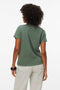 Back image of a model wearing the Vanja francis ss top in green, by brand Vero moda