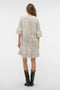 Back image of a model wearing the Dicthe 3/4 tunic in stone, by brand Vero moda