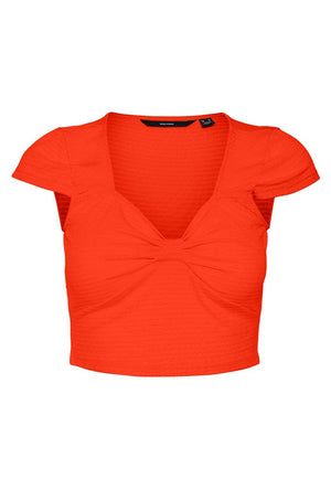 VERO MODA JILL CAP SLEEVE CROP TOP