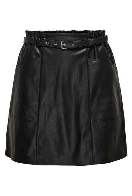 ONLY HEIDI FAUX LEATHER BELT SKIRT