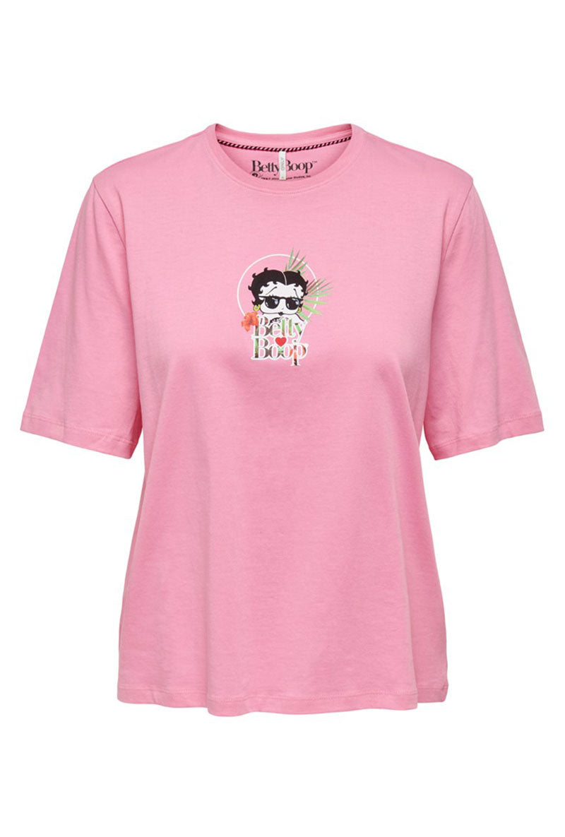 ONLY BETTY BOOP PINK BOXY TOP