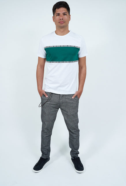 SOLID TRAVIS SLIM CROPPED TROUSERS