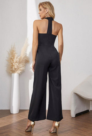 FS GRECIAN HALTER JUMPSUIT WITH BELT