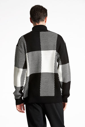 LINDBERGH CHECKED ROLL NECK KNITWEAR
