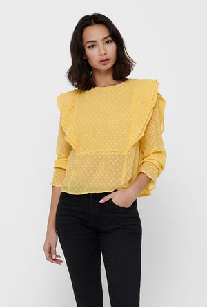 ONLY ELLIE DOT FRILL BLOUSE