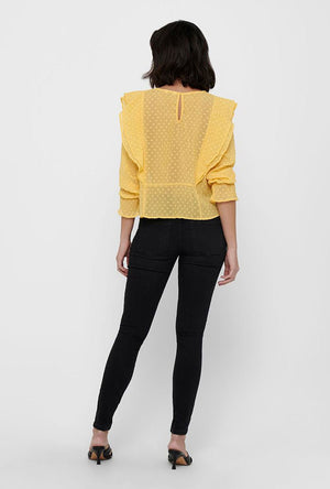 ONLY ELLIE DOT FRILL BLOUSE