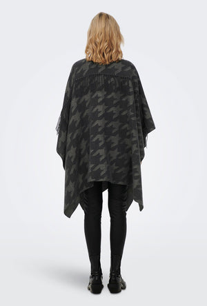 ONLY VIVIAN HOUNDTOOTH PONCHO
