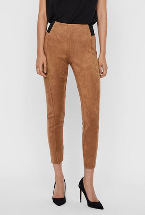 VERO MODA CAVA FAUX SUEDE LEGGINGS