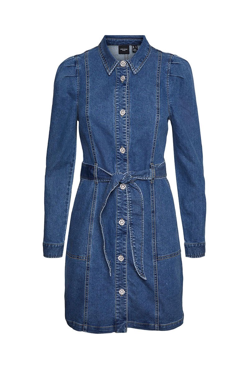 VERO MODA MAGGIE DECO DENIM DRESS