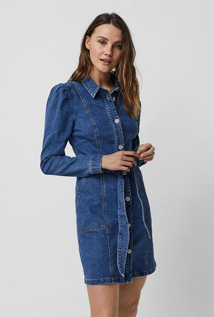 VERO MODA MAGGIE DECO DENIM DRESS